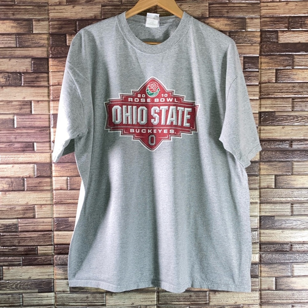 Unisex 2010 Champion Gray XXL Rose Bowl Ohio Buckeyes T Shirt EUC